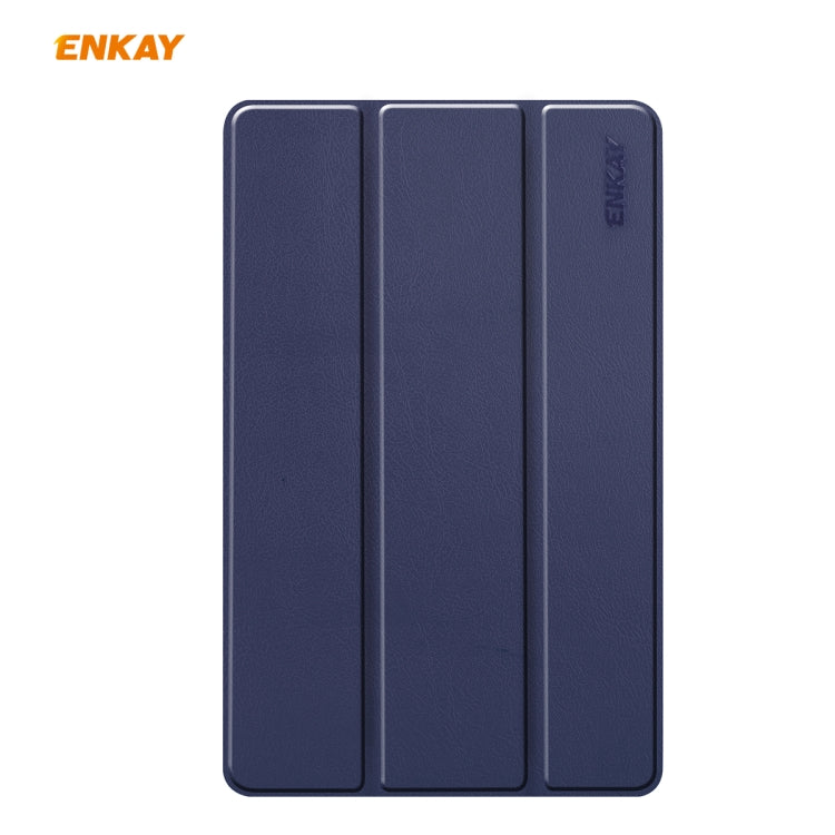 For Samsung Galaxy Tab S6 Lite P610 / P615 / Tab S6 Lite 2022 / P613 / P619 ENKAY 3-Fold Plastic Leather Smart Tablet Case(Black) by ENKAY