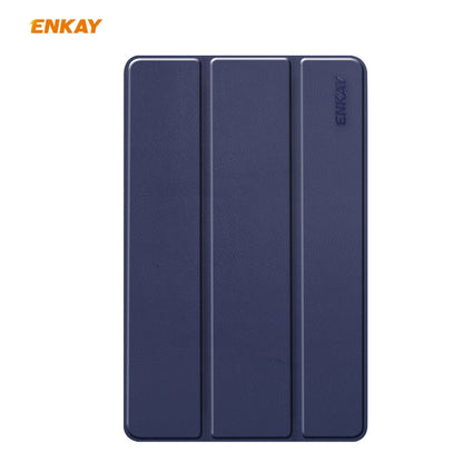 For Samsung Galaxy Tab S6 Lite P610 / P615 / Tab S6 Lite 2022 / P613 / P619 ENKAY 3-Fold Plastic Leather Smart Tablet Case(Black) by ENKAY