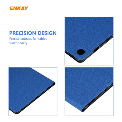For Samsung Galaxy Tab S6 Lite P610 / P615 / Tab S6 Lite 2022 / P613 / P619 ENKAY Coarse Cloth Leather Smart Tablet Case(Brown) by ENKAY