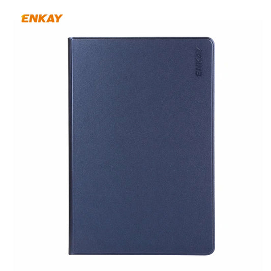 For Samsung Galaxy Tab S6 Lite P610 / P615 / Tab S6 Lite 2022 / P613 / P619 ENKAY Elastic Leather Tablet Case with Holder(Dark Blue) by ENKAY