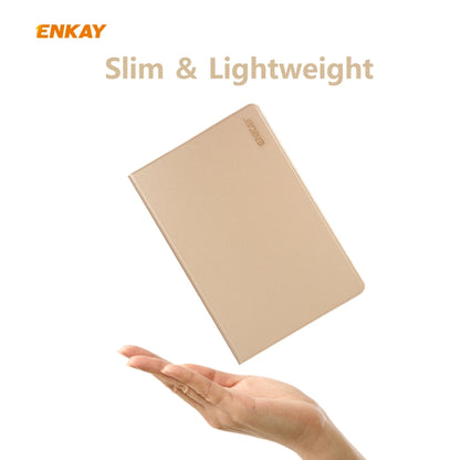 For Samsung Galaxy Tab S6 Lite P610 / P615 / Tab S6 Lite 2022 / P613 / P619 ENKAY Elastic Leather Tablet Case with Holder(Dark Blue) by ENKAY