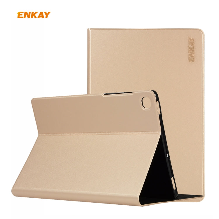For Samsung Galaxy Tab S6 Lite P610 / P615 / Tab S6 Lite 2022 / P613 / P619 ENKAY Elastic Leather Tablet Case with Holder(Golden) by ENKAY