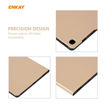 For Samsung Galaxy Tab S6 Lite P610 / P615 / Tab S6 Lite 2022 / P613 / P619 ENKAY Elastic Leather Tablet Case with Holder(Golden) by ENKAY