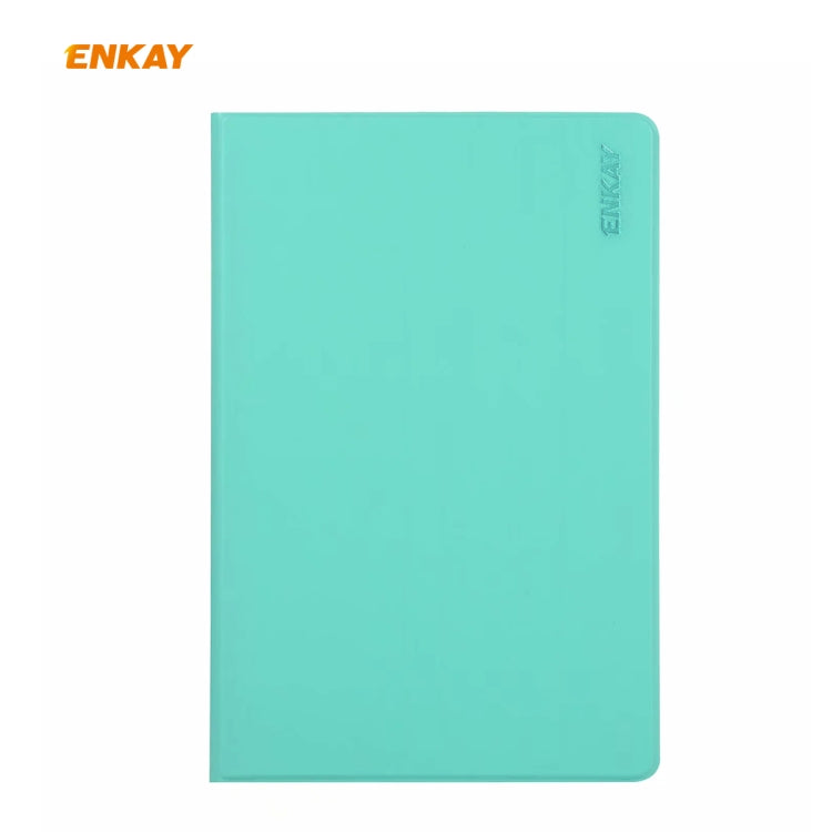 For Samsung Galaxy Tab S6 Lite P610 / P615 / Tab S6 Lite 2022 / P613 / P619 ENKAY Elastic Leather Tablet Case with Holder(Cyan) by ENKAY