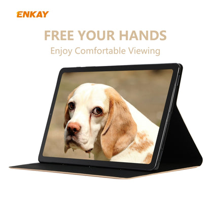 For Samsung Galaxy Tab S6 Lite P610 / P615 / Tab S6 Lite 2022 / P613 / P619 ENKAY Elastic Leather Tablet Case with Holder(Pink) by ENKAY