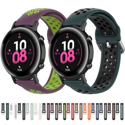 22mm For Huawei Watch GT2e/GT/GT2 46MM Fashion Inner Buckle Silicone Watch Band(Black rose) by bashfashion