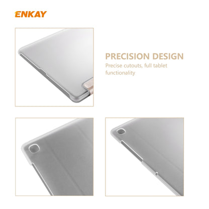 For Samsung Galaxy Tab S6 Lite P610 / P615 / Tab S6 Lite 2022 / P613 / P619 ENKAY 3-Fold Silk Texture Leather Smart Tablet Case(Gold) by ENKAY