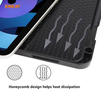 For iPad Air 11 2024 / Pro 11 2018 / Air 10.9 2022 ENKAY TPU Leather Smart Tablet Case with Pen Slot(Black) by ENKAY