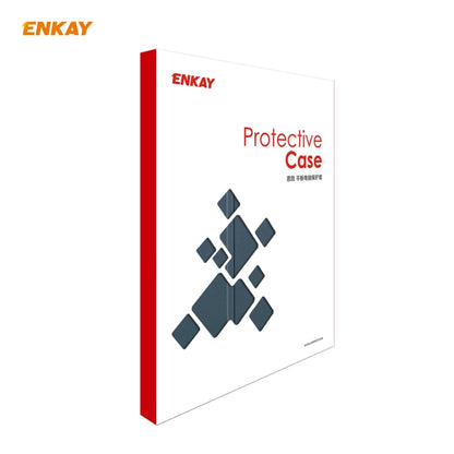 For iPad 10.2 2021 / 2020 / 2019 ENKAY ENK-8016 PU Leather + TPU Smart Case with Pen Slot(Blackish Green) by ENKAY