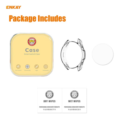 For Samsung Galaxy Watch 3 45mm 2 in 1 ENKAY Hat-Prince Transparent Soft TPU Case + 0.2mm 9H 2.15D Curved Edge Tempered Glass Film by ENKAY