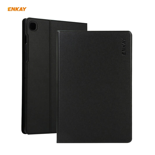 For Samsung Galaxy Tab A7 10.4 T500 / T505 2020 / 2022 ENKAY Horizontal Flip PU Leather + TPU Smart Case with Holder & Sleep / Wake-up Function(Black) by ENKAY