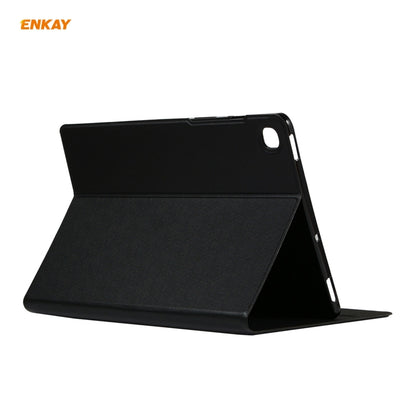 For Samsung Galaxy Tab A7 10.4 T500 / T505 2020 / 2022 ENKAY Horizontal Flip PU Leather + TPU Smart Case with Holder & Sleep / Wake-up Function(Black) by ENKAY