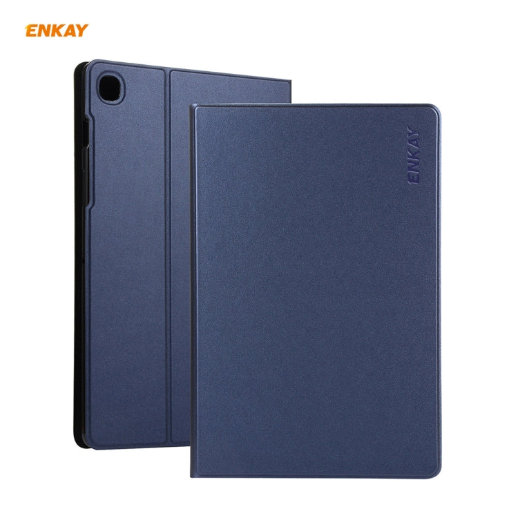 For Samsung Galaxy Tab A7 10.4 T500 / T505 2020 / 2022 ENKAY Horizontal Flip PU Leather + TPU Smart Case with Holder & Sleep / Wake-up Function(Dark Blue) by ENKAY
