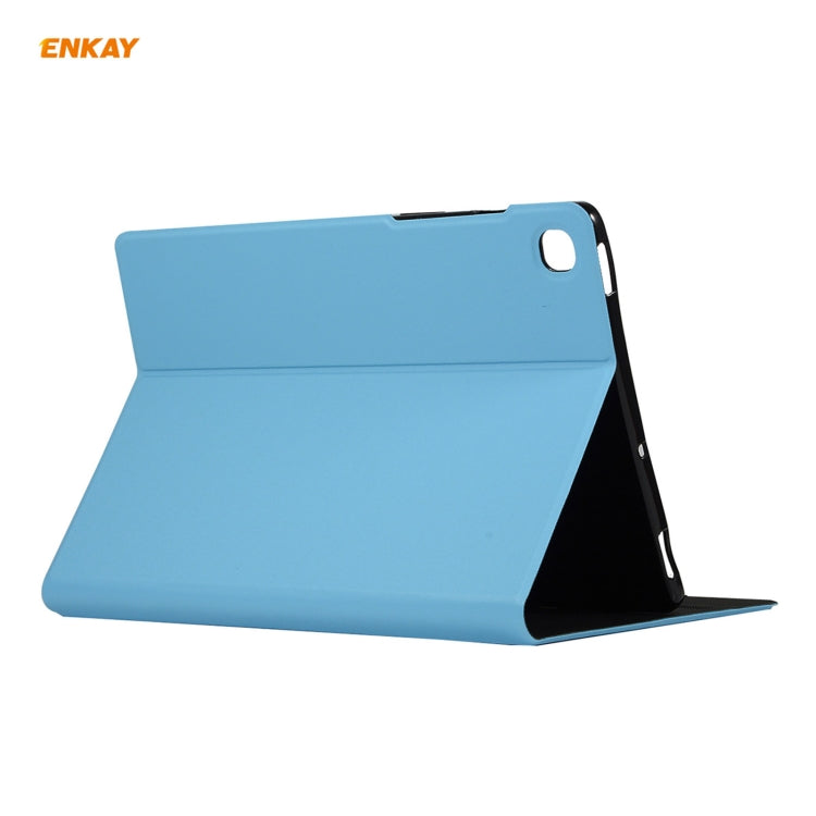 For Samsung Galaxy Tab A7 10.4 T500 / T505 2020 / 2022 ENKAY Horizontal Flip PU Leather + TPU Smart Case with Holder & Sleep / Wake-up Function(Light Blue) by ENKAY
