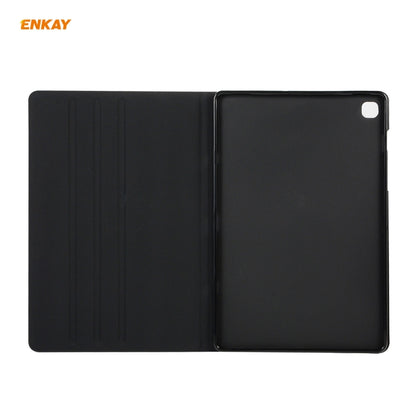 For Samsung Galaxy Tab A7 10.4 T500 / T505 2020 / 2022 ENKAY Coarse Cloth Pattern PU Leather + TPU Smart Case with Holder & Sleep / Wake-up Function(Grey) by ENKAY