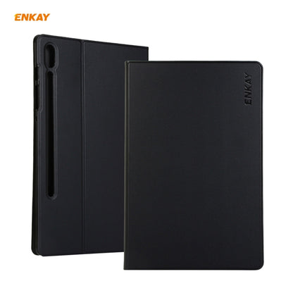 For Samsung Galaxy Tab S8 / Galaxy Tab S7 11.0 T870 / T875 ENKAY Horizontal Flip PU Leather + TPU Smart Case with Holder & Sleep / Wake-up Function(Black) by ENKAY