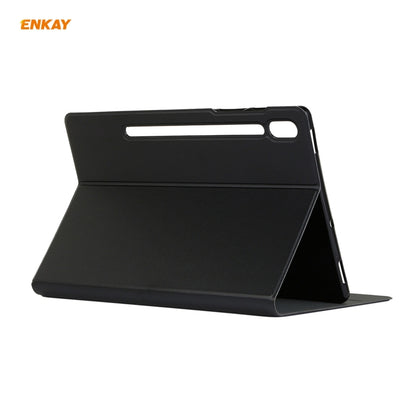 For Samsung Galaxy Tab S8 / Galaxy Tab S7 11.0 T870 / T875 ENKAY Horizontal Flip PU Leather + TPU Smart Case with Holder & Sleep / Wake-up Function(Black) by ENKAY
