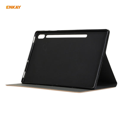 For Samsung Galaxy Tab S8 / Galaxy Tab S7 11.0 T870 / T875 ENKAY Horizontal Flip PU Leather + TPU Smart Case with Holder & Sleep / Wake-up Function(Black) by ENKAY