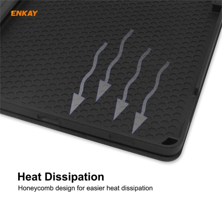 ENKAY ENK-8025 Cow Texture PU Leather + TPU Smart Case with Pen Slot for Samsung Galaxy Tab S6 Lite P610 / P615 / Tab S6 Lite 2022 / P613 / P619(Green) by ENKAY