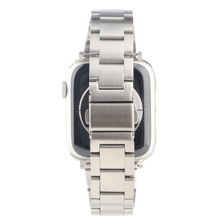 Stainless Steel Three Beads Hand Detachable Xiaoman Waist Strap Wristband For Series 7 45mm / 6 & SE & 5 & 4 44mm / 3 & 2 & 1 42mm(Silver) by bashfashion