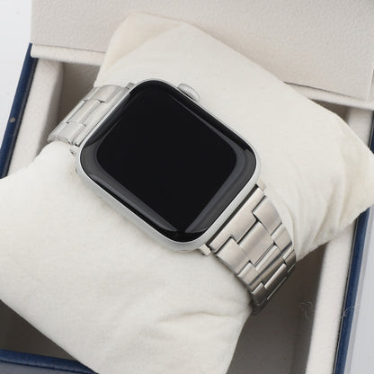 Stainless Steel Three Beads Hand Detachable Xiaoman Waist Strap Wristband For Series 7 41mm / 6 & SE & 5 & 4 40mm / 3 & 2 & 1 38mm(Silver) by bashfashion