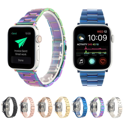 Stainless Steel Three Beads Hand Detachable Xiaoman Waist Strap Wristband For Series 7 41mm / 6 & SE & 5 & 4 40mm / 3 & 2 & 1 38mm(Silver) by bashfashion