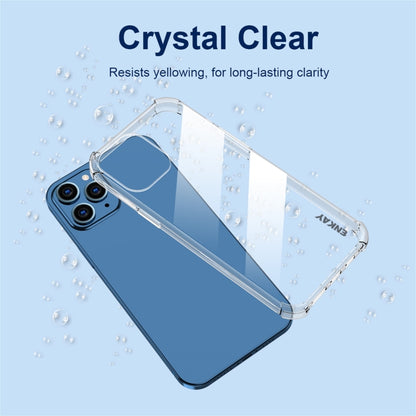 For iPhone 12 Pro Hat-Prince ENKAY Clear TPU Shockproof Airbag Soft Case + Camera Lens Glass Film by ENKAY