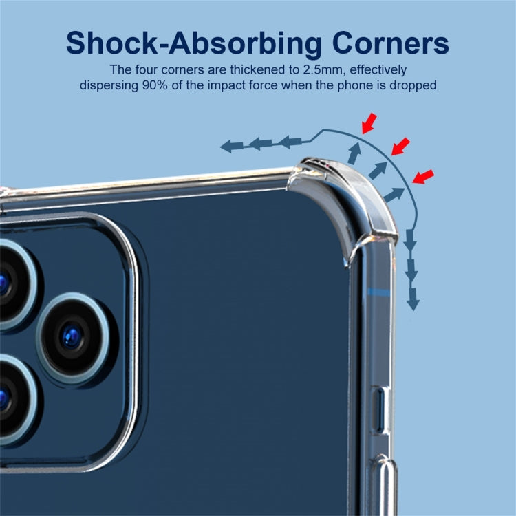 For iPhone 12 Pro Hat-Prince ENKAY Clear TPU Shockproof Airbag Soft Case + Camera Lens Glass Film by ENKAY