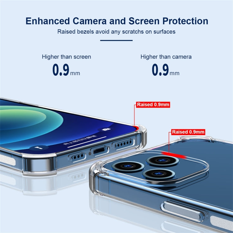 For iPhone 12 Hat-Prince ENKAY Clear TPU Shockproof Airbag Soft Case + Camera Lens Glass Film by ENKAY