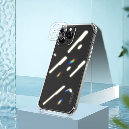 For iPhone 11 Pro Hat-Prince ENKAY Clear TPU Shockproof Airbag Soft Case + Camera Lens Glass Film by ENKAY