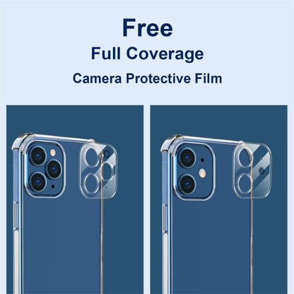 For iPhone 11 Pro Hat-Prince ENKAY Clear TPU Shockproof Airbag Soft Case + Camera Lens Glass Film by ENKAY