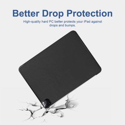 For iPad Pro 11 2022 / 2021 / 2020 ENKAY 3-Folding Shockproof PC Cover Custer Texture PU Leather Tablet Case with Holder & Sleep / Wake-up Function(Light Blue) by ENKAY