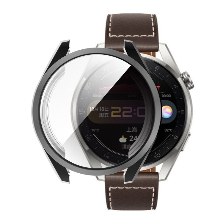 For Huawei Watch 3 Pro 48mm ENKAY Hat-Prince Full Coverage Transparent Soft Case TPU HD Clear Cover(Black) by ENKAY