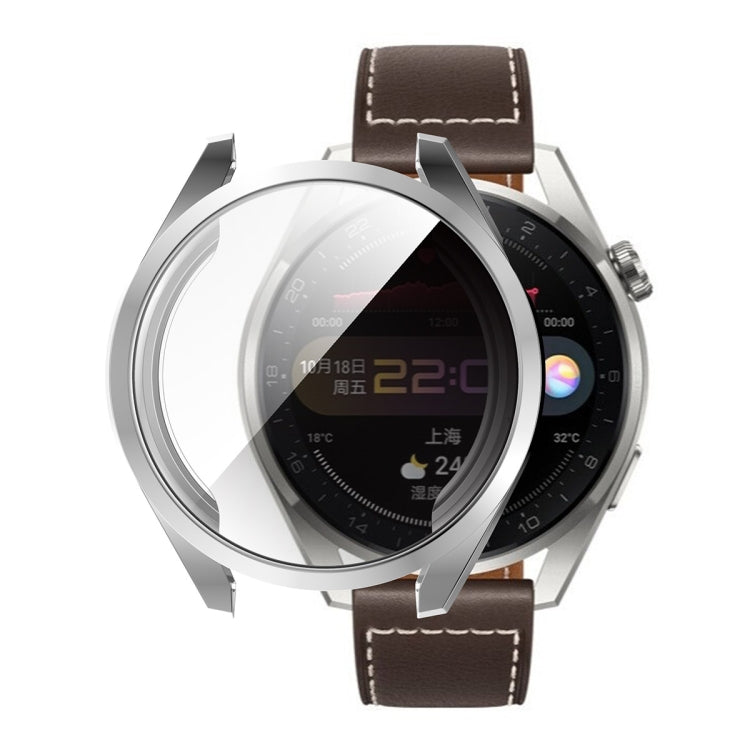 For Huawei Watch 3 Pro 48mm ENKAY Hat-Prince Full Coverage Transparent Soft Case TPU HD Clear Cover(Silver) by ENKAY