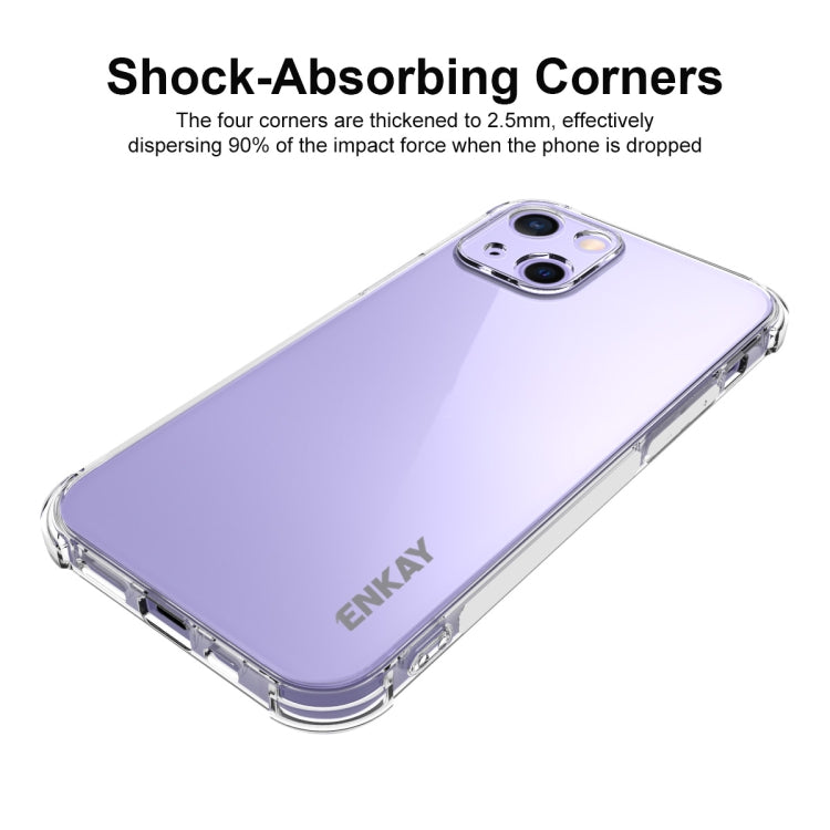 For iPhone 13 mini Hat-Prince ENKAY Clear TPU Shockproof Soft Case Drop Protection Cover by ENKAY