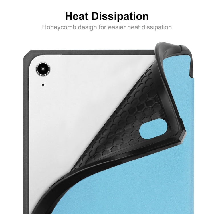 For iPad mini 2024 / mini 6 ENKAY Custer Texture Horizontal Flip PU+TPU Leather Tablet Case with Three-folding Holder & Sleep / Wake-up Function & Pen Holder(Black) by ENKAY