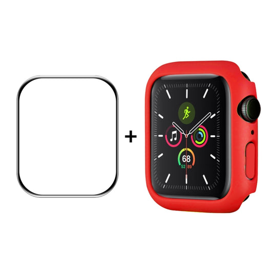 ENKAY Hat-Prince PC Frame + Full Coverage PMMA HD Screen Protector Film For Apple Watch Series 9 / 8 / 7 41mm(Red) by ENKAY