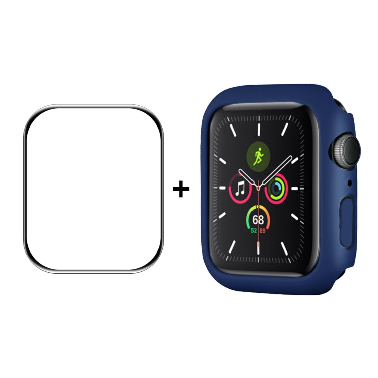 ENKAY Hat-Prince PC Frame + Full Coverage PMMA HD Screen Protector Film For Apple Watch Series 9 / 8 / 7 45mm(Dark Blue) by ENKAY