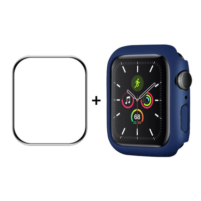 ENKAY Hat-Prince PC Frame + Full Coverage PMMA HD Screen Protector Film For Apple Watch Series 9 / 8 / 7 45mm(Dark Blue) by ENKAY