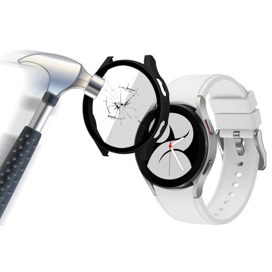 ENKAY Hat-Prince Full Coverage PC Frame + Tempered Glass Protector Composite Case for Samsung Galaxy Watch4 40mm(Black) by ENKAY