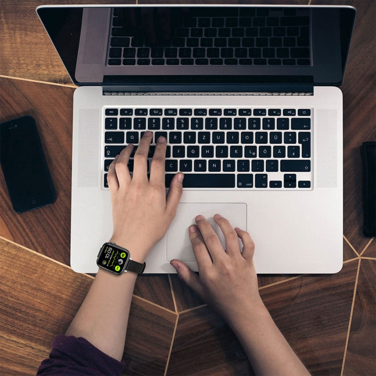 Leather Strap Watch Band For Apple Watch Series 9&8&7 41mm / SE 3&SE 2&6&SE&5&4 40mm / 3&2&1 38mm(White) by bashfashion