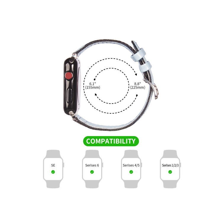 Leather Strap Watch Band For Apple Watch Series 9&8&7 41mm / SE 3&SE 2&6&SE&5&4 40mm / 3&2&1 38mm(Pink) by bashfashion