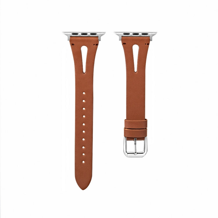 Leather Strap For Apple Watch Series 9&8&7 41mm / SE 3&SE 2&6&SE&5&4 40mm / 3&2&1 38mm(Red) by bashfashion