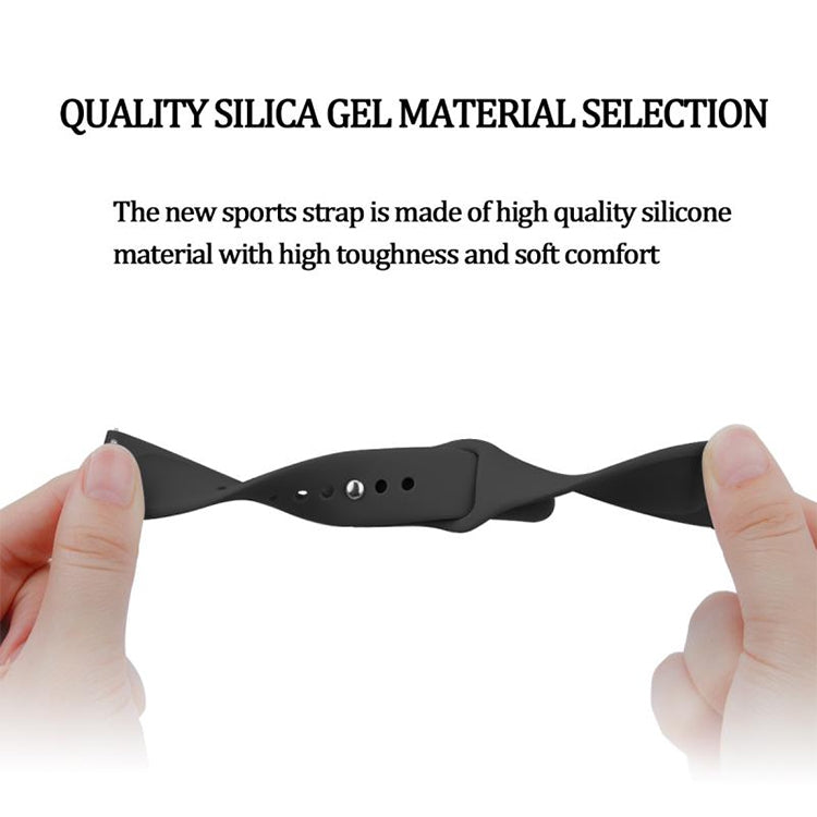 Monochrome Silicone Watch Band For Samsung Galaxy Watch Active 20mm(Black) by bashfashion