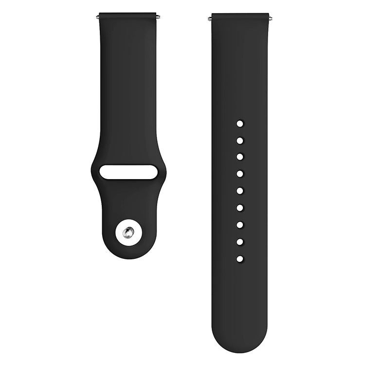 Monochrome Silicone Watch Band for Samsung Galaxy Watch Active 2 22mm(black) by bashfashion