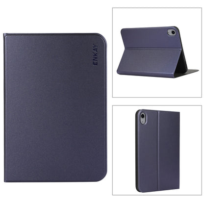 For iPad mini 2024 / mini 6 ENKAY Horizontal Flip PU Leather + TPU Smart Tablet Case with Holder & Sleep / Wake-up Function(Dark Blue) by ENKAY