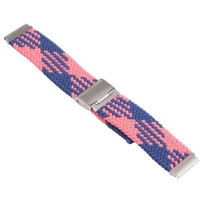 For Samsung Galaxy Watch 4 / Watch 5 20mm Nylon Braided Metal Buckle Watch Band(Z Blue Pink) by bashfashion