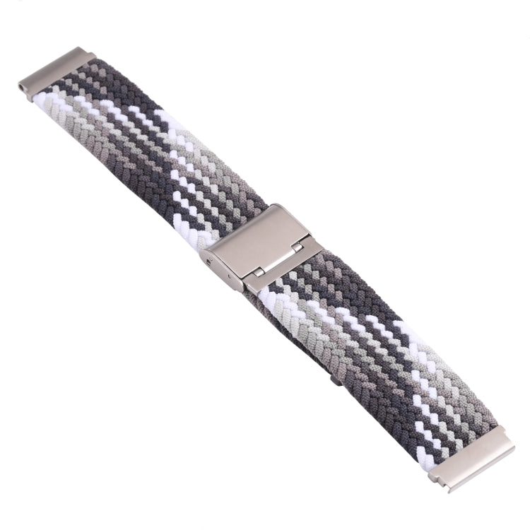 For Samsung Galaxy Watch 4 / Watch 5 20mm Nylon Braided Metal Buckle Watch Band(Z Black Gray) by bashfashion