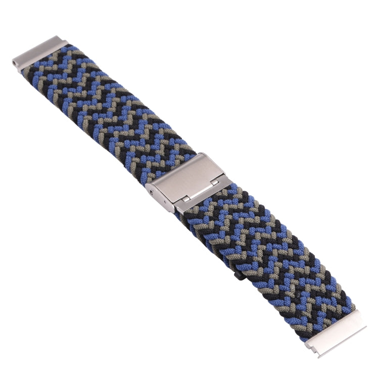 For Samsung Galaxy Watch 4 / Watch 5 20mm Nylon Braided Metal Buckle Watch Band(W Camouflage) by bashfashion