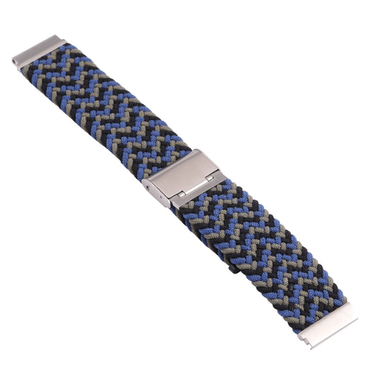 For Samsung Galaxy Watch 4 / Watch 5 20mm Nylon Braided Metal Buckle Watch Band(W Camouflage) by bashfashion